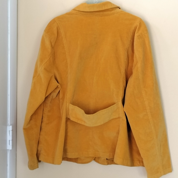 Corduroy Figure Flattering Yellow Jacket 20W Stretch Office Travel - Picture 5 of 7